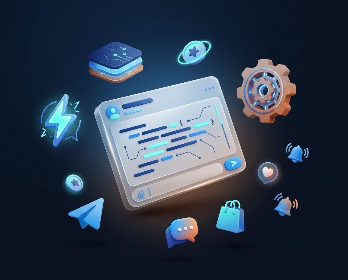 Product illustration for: A Builders Guide to Telegram Bots & Automation | TeleSuite