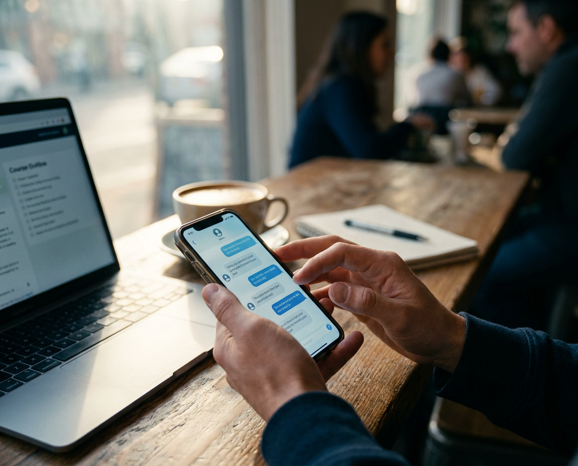 Editorial photograph illustrating: Sell Courses on Telegram: A Coach's Guide to Cohorts