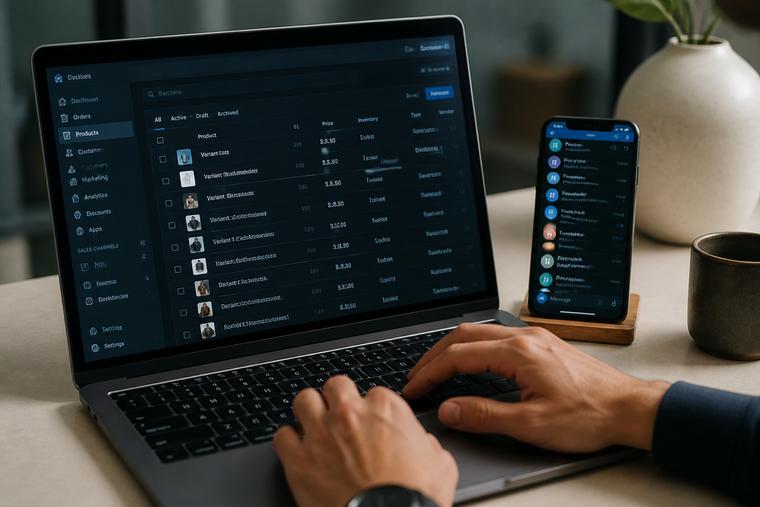 Editorial photograph illustrating: How to add an AI agent to your Shopify store (5 steps)